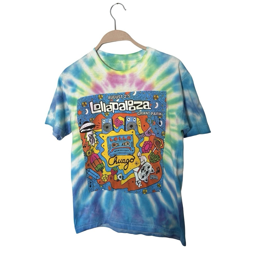 Lollapalooza Shirt‎ Adult Small 2018 Chicagos Music Festival T Shirt Tye Dye S M